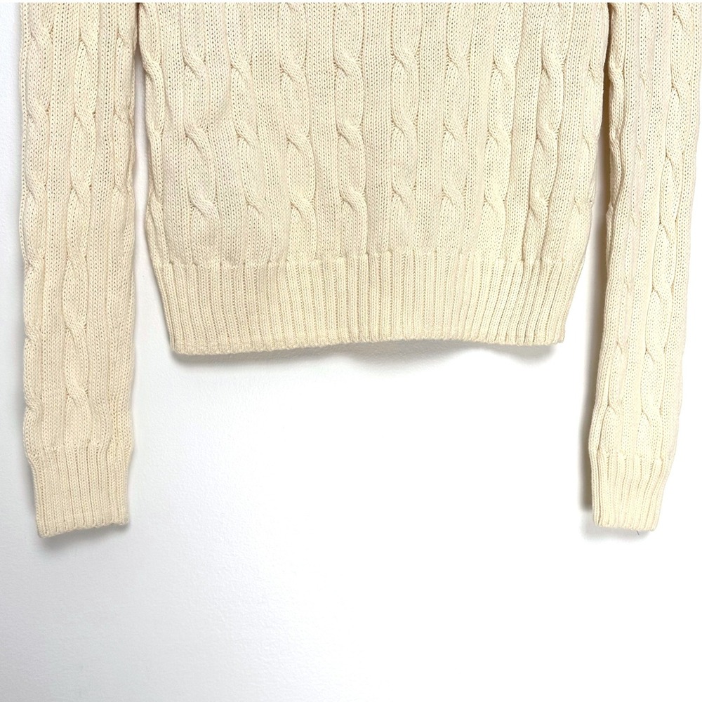 Polo Ralph Lauren Cream Pima Cotton Cable Knit Dog Sweater Cavalier Spaniel L - Picture 6 of 10